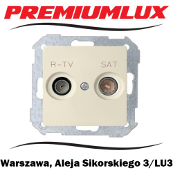 Kontakt Simon 82 gniazdo rtv przelotowe beżowy Warszawa Aleja Sikorskiego 3 LU3 Bartycka